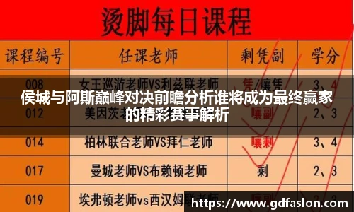 侯城与阿斯巅峰对决前瞻分析谁将成为最终赢家的精彩赛事解析